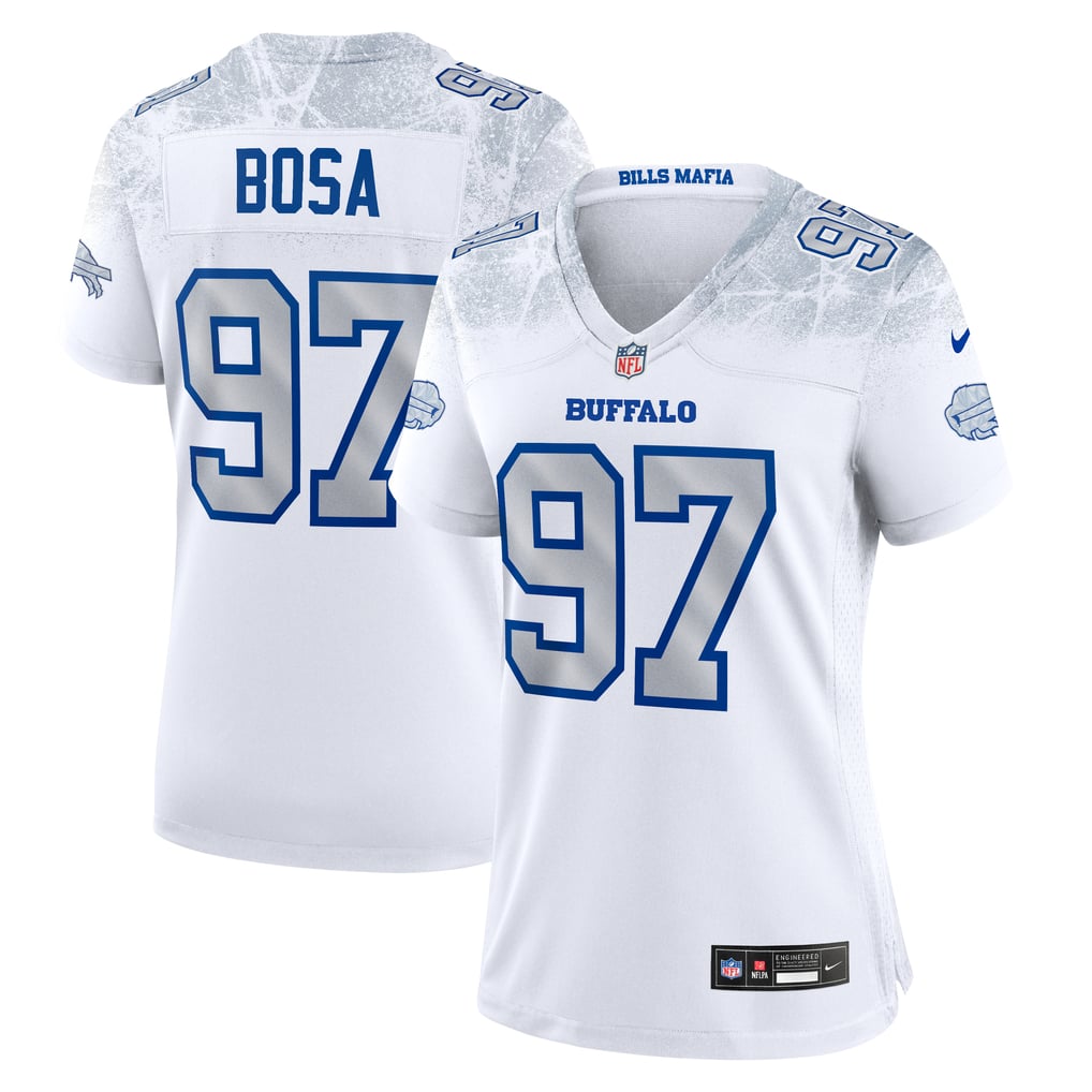 Women's Buffalo Bills Joey Bosa White Rivalries Collection Game Jersey
