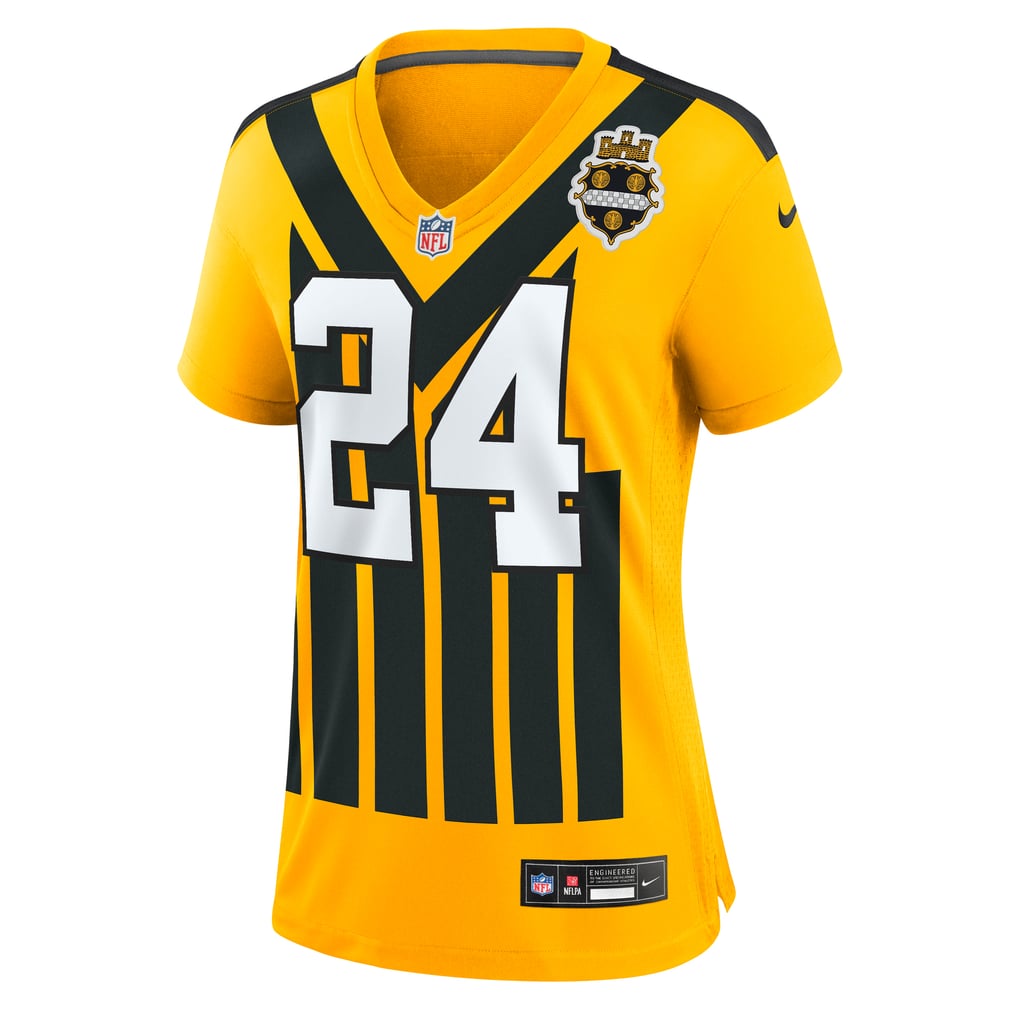 Women's Pittsburgh Steelers Joey Porter Jr. Gold Alternate 1933 Throwback Game Jersey