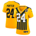 Women's Pittsburgh Steelers Joey Porter Jr. Gold Alternate 1933 Throwback Game Jersey