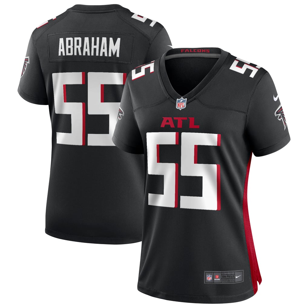 Women's Atlanta Falcons John Abraham Black Game Retired Player Jersey