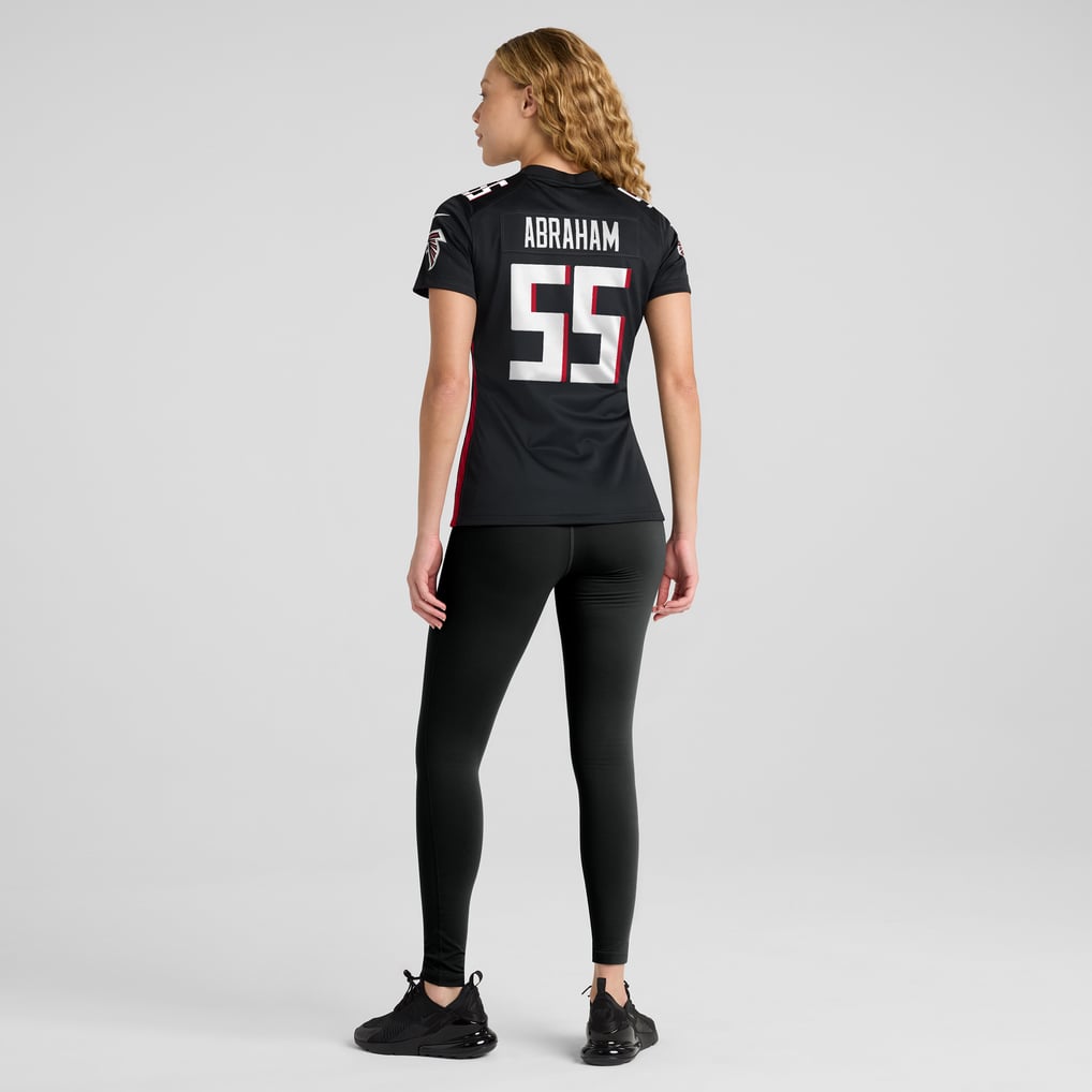 Women's Atlanta Falcons John Abraham Black Game Retired Player Jersey