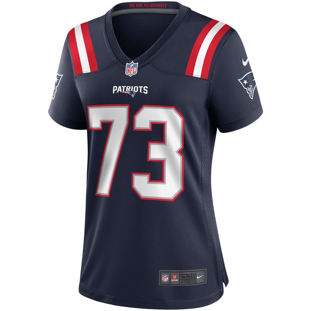Women's New England Patriots John Hannah Navy Game Retired Player Jersey