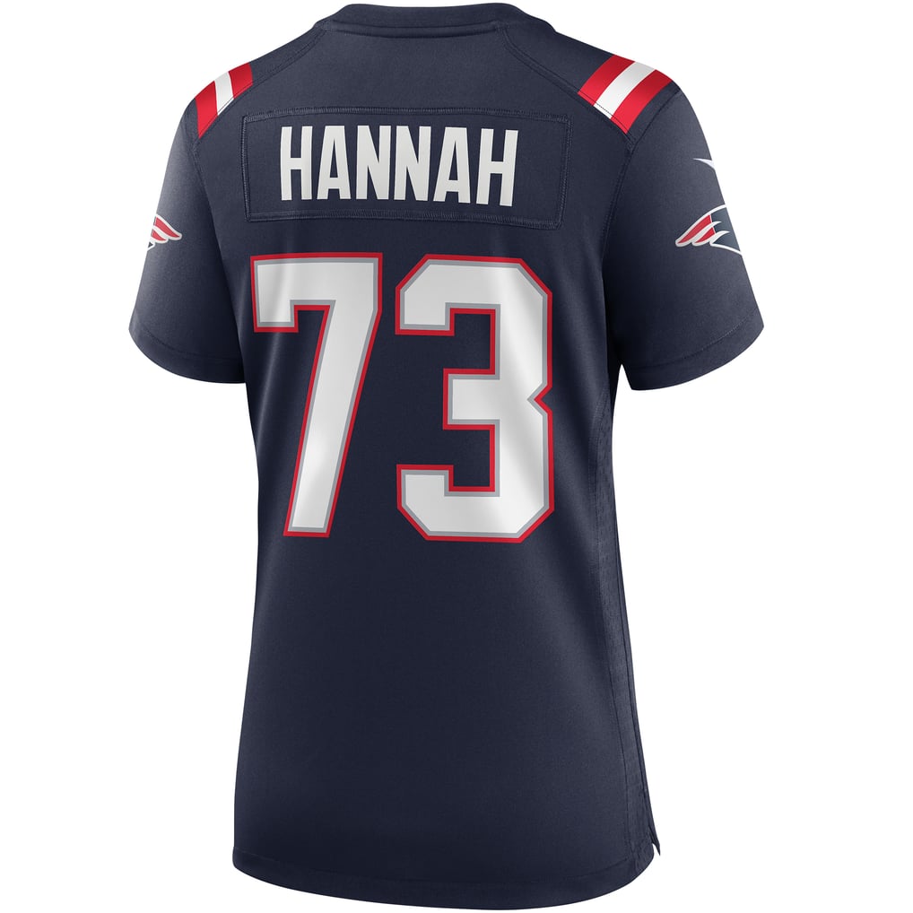 Women's New England Patriots John Hannah Navy Game Retired Player Jersey