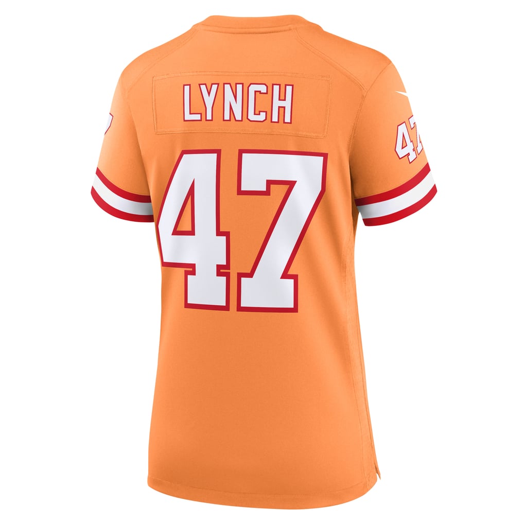 Women's Tampa Bay Buccaneers John Lynch Orange Throwback Game Jersey