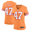 Women's Tampa Bay Buccaneers John Lynch Orange Throwback Game Jersey