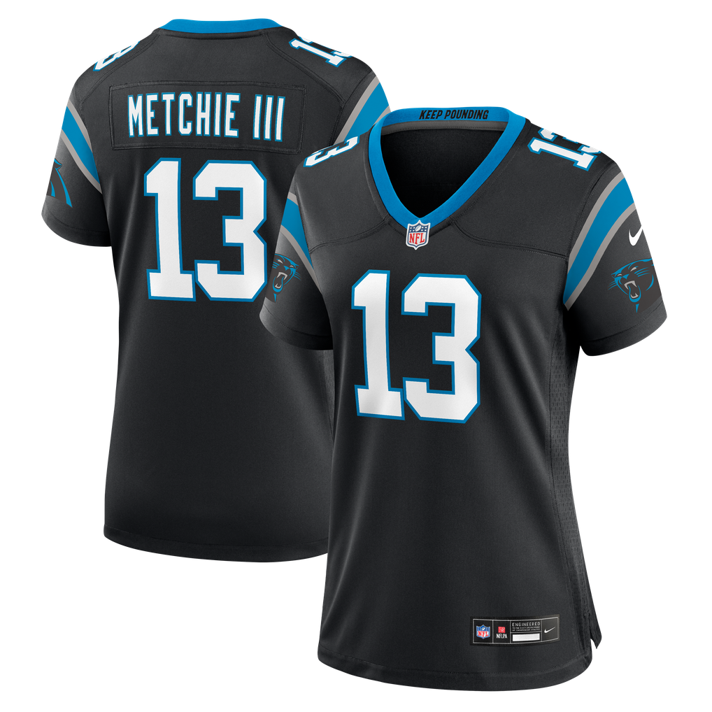 Women's Carolina Panthers John Metchie III Black Team Game Jersey