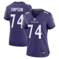 Women's Baltimore Ravens John Simpson Purple Team Game Jersey
