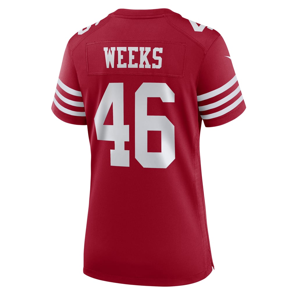 Women's San Francisco 49ers Jon Weeks Scarlet Team Game Jersey