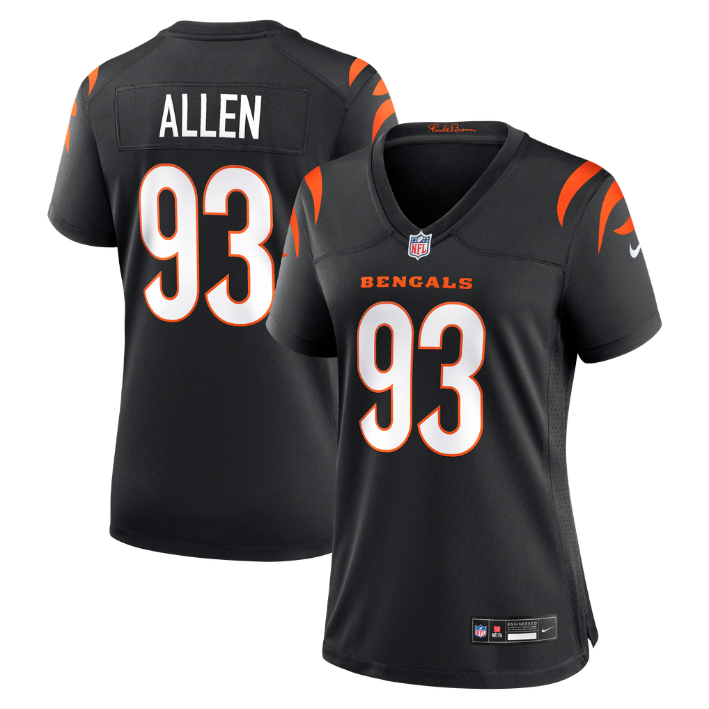 Women's Cincinnati Bengals Jonathan Allen Black Team Game Jersey