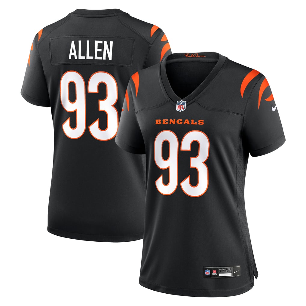 Women's Cincinnati Bengals Jonathan Allen Black Team Game Jersey
