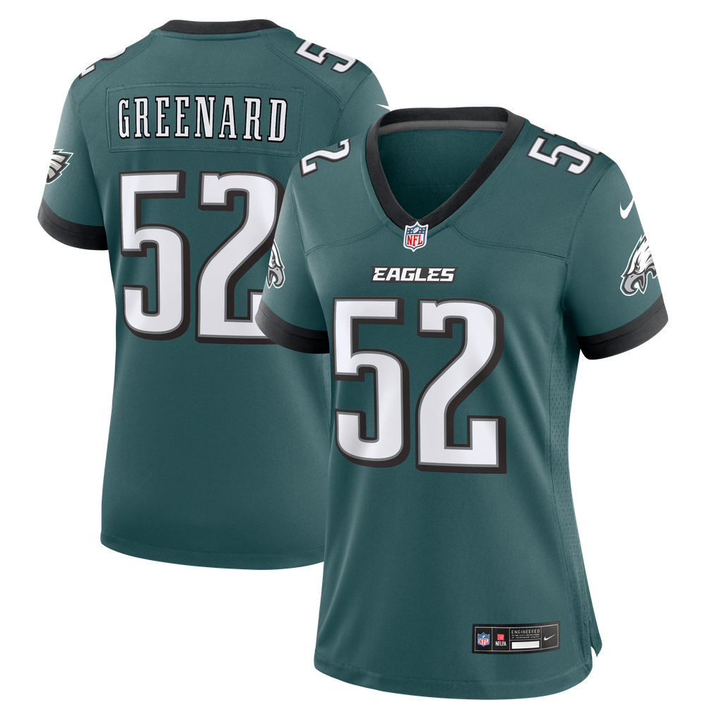 Women's Philadelphia Eagles Jonathan Greenard Midnight Green Team Game Jersey