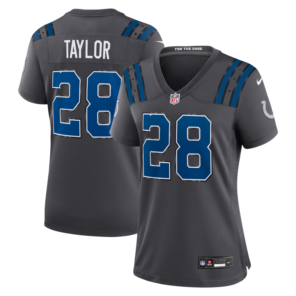 Women's Indianapolis Colts Jonathan Taylor Anthracite 2026 Rivalries Collection Game Jersey