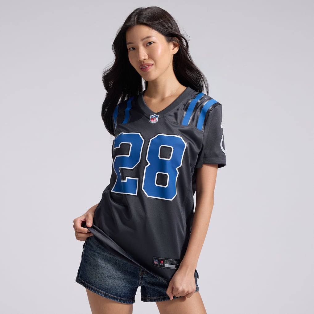 Women's Indianapolis Colts Jonathan Taylor Anthracite 2026 Rivalries Collection Game Jersey