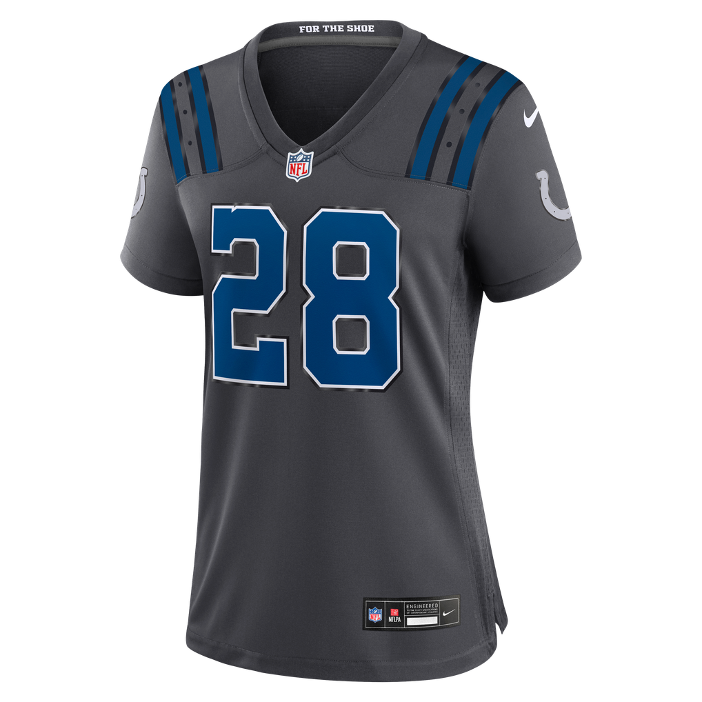 Women's Indianapolis Colts Jonathan Taylor Anthracite 2026 Rivalries Collection Game Jersey
