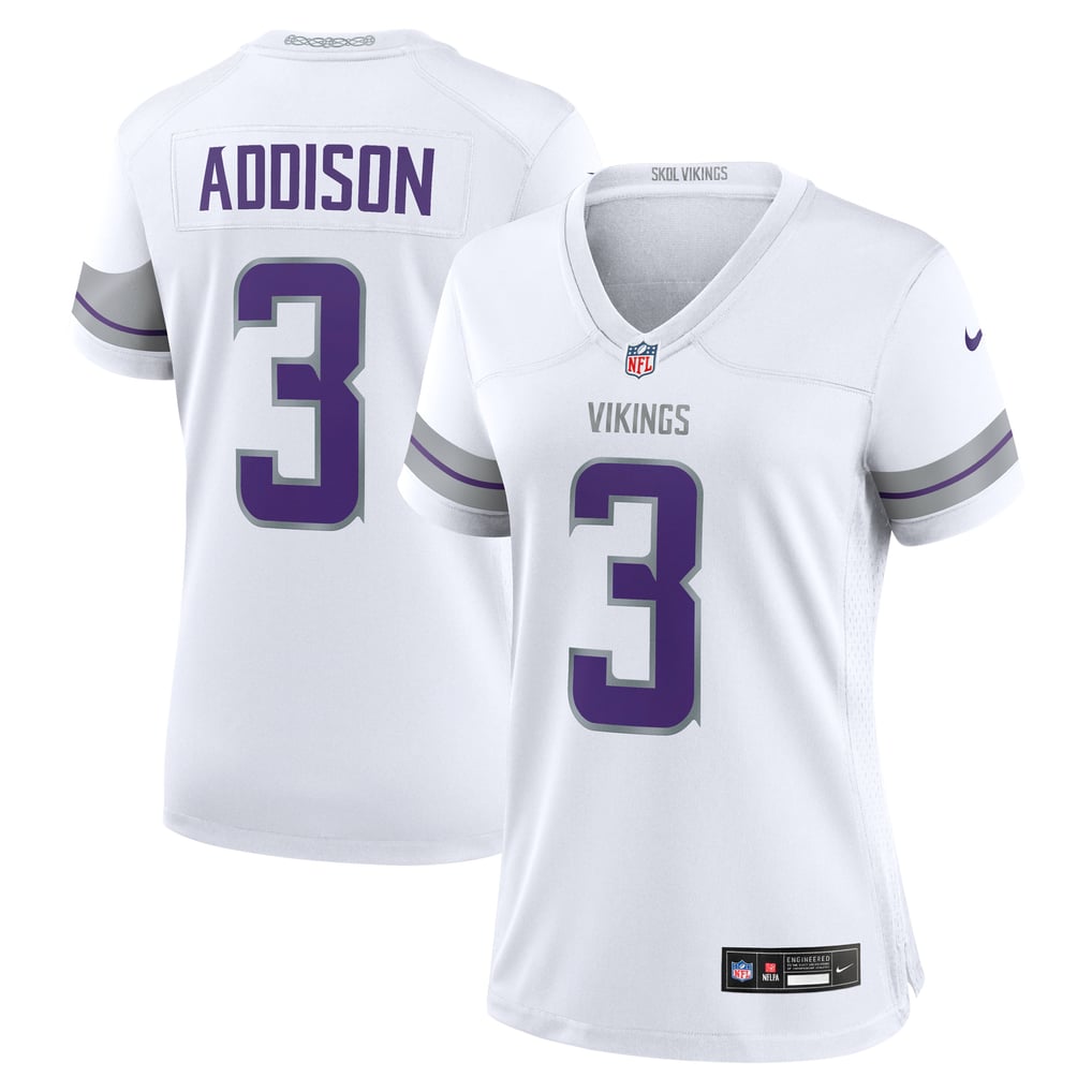 Women's Minnesota Vikings Jordan Addison White Alternate Game Player Jersey