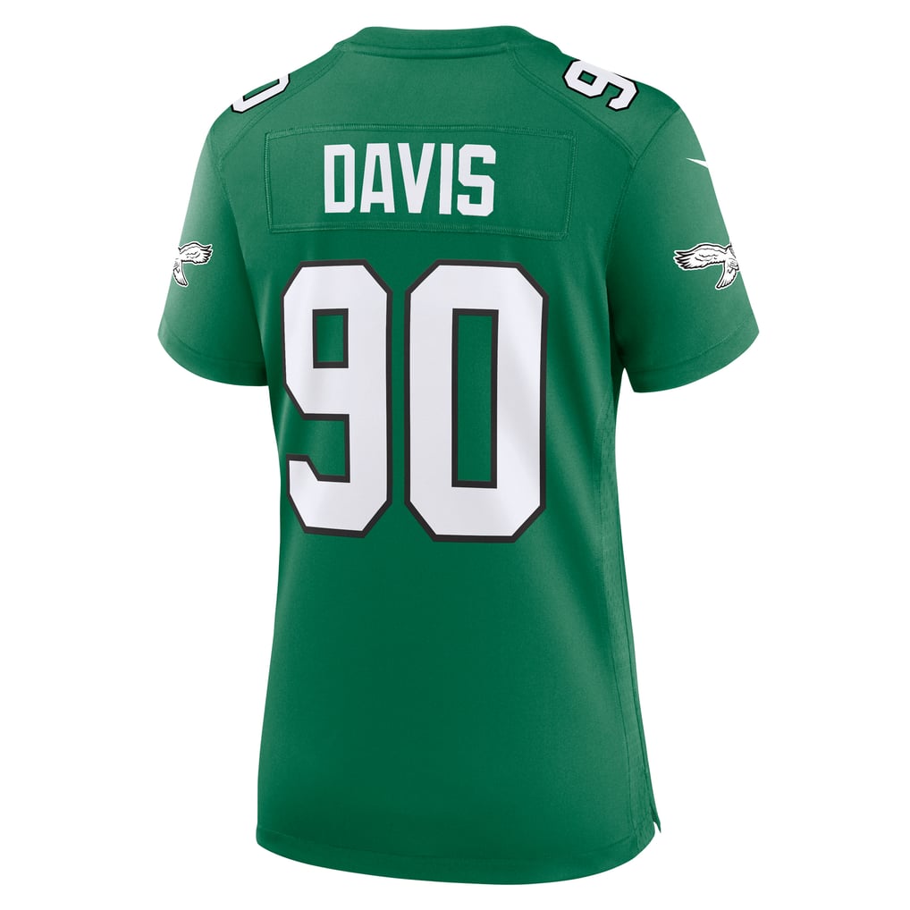Women's Philadelphia Eagles Jordan Davis Kelly Green Alternate Game Jersey