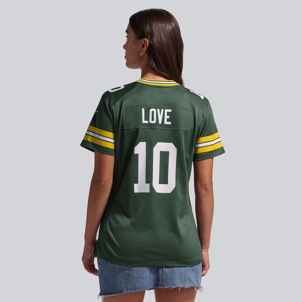 Women's Green Bay Packers Jordan Love Green Game Jersey