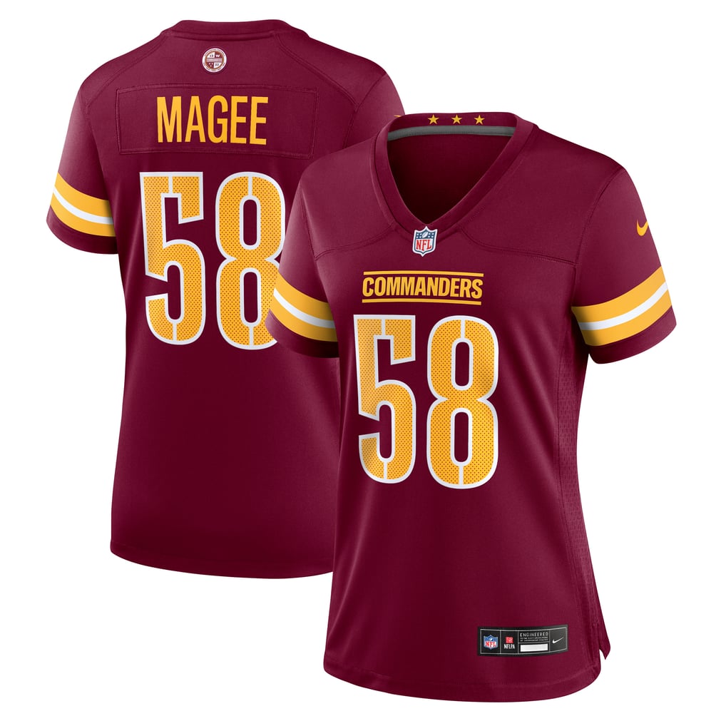 Women's Washington Commanders Jordan Magee Burgundy Team Game Jersey