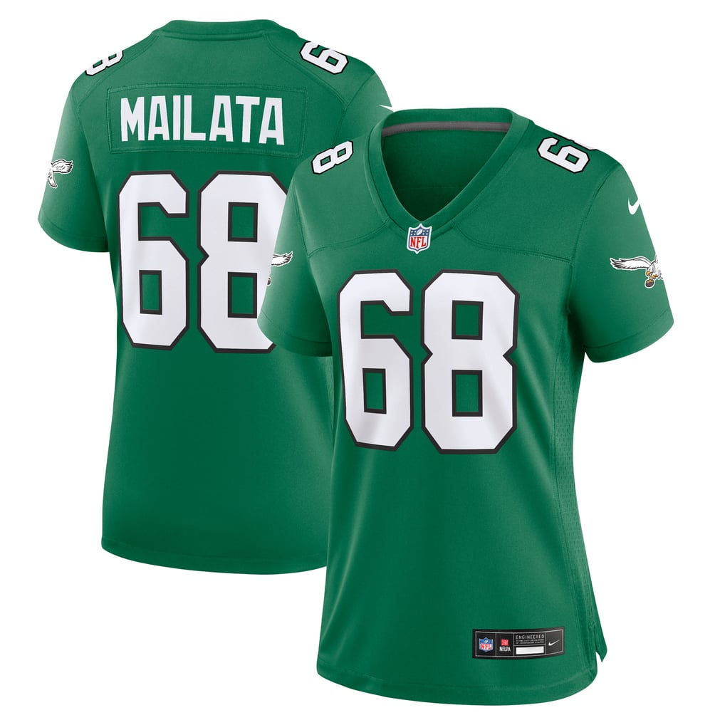 Women's Philadelphia Eagles Jordan Mailata Kelly Green Alternate Game Jersey