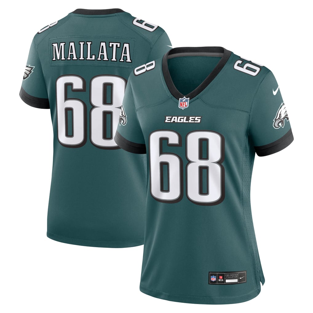 Women's Philadelphia Eagles Jordan Mailata Midnight Green Team Game Jersey