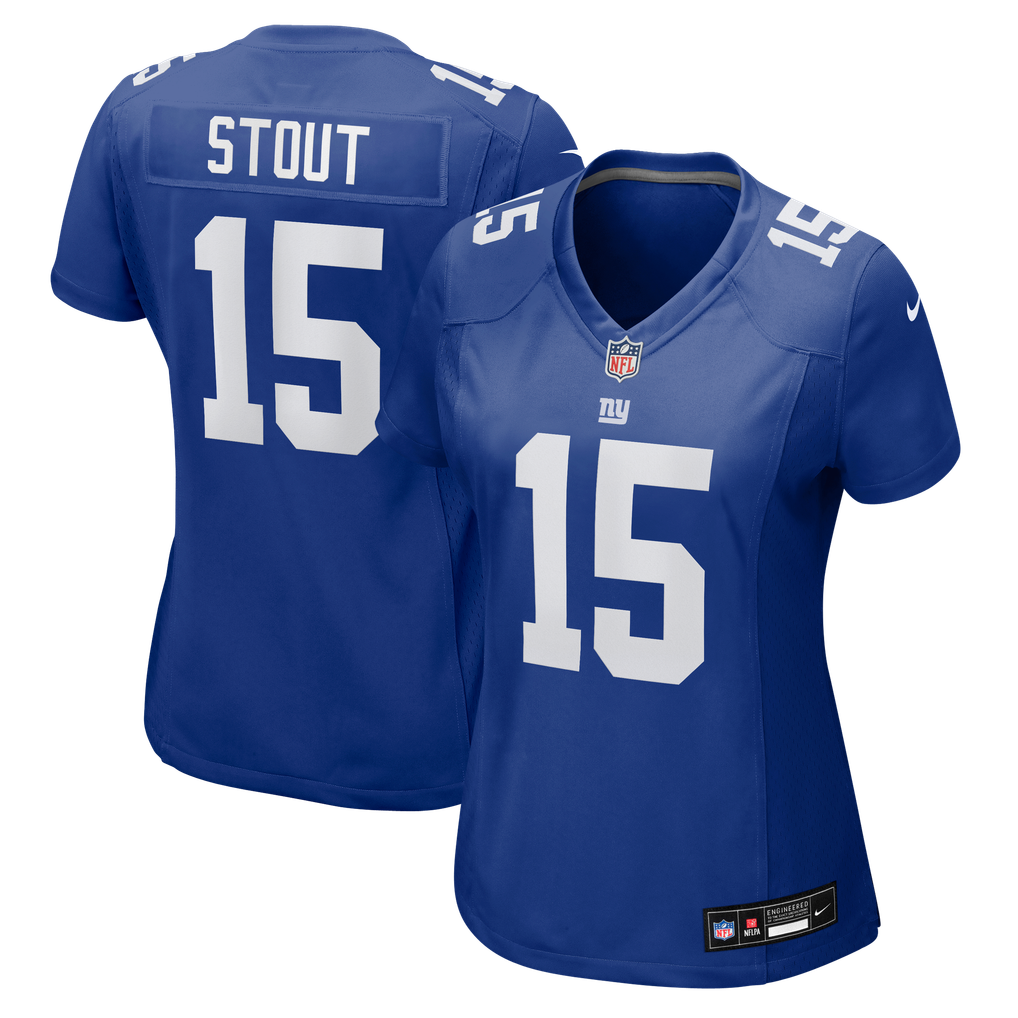 Women's New York Giants Jordan Stout Royal Team Game Jersey