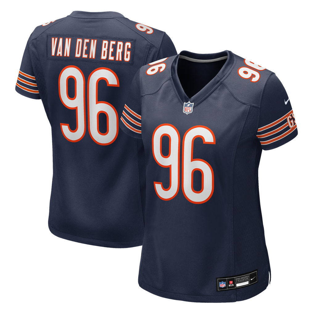 Women's Chicago Bears Jordan van den Berg Navy Team Game Jersey