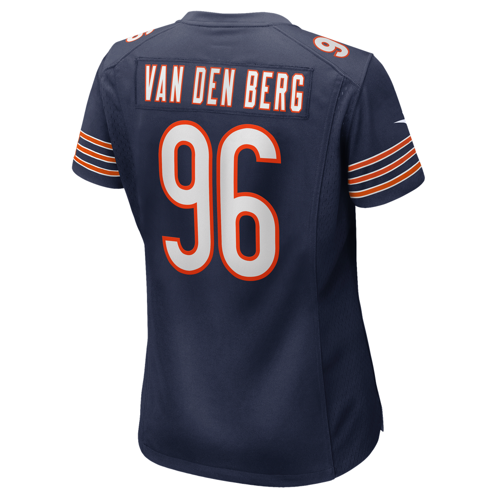 Women's Chicago Bears Jordan van den Berg Navy Team Game Jersey