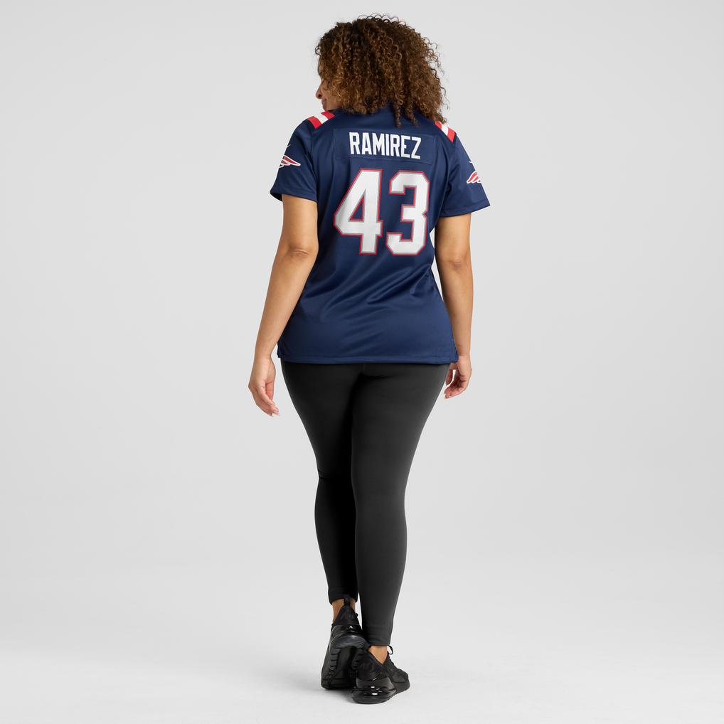 Women's New England Patriots Jose Ramirez Navy Team Game Jersey
