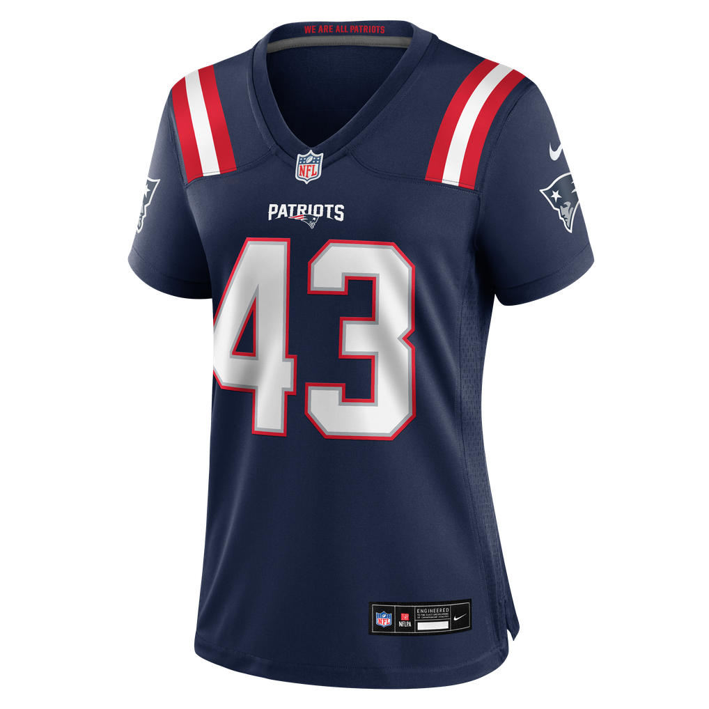 Women's New England Patriots Jose Ramirez Navy Team Game Jersey