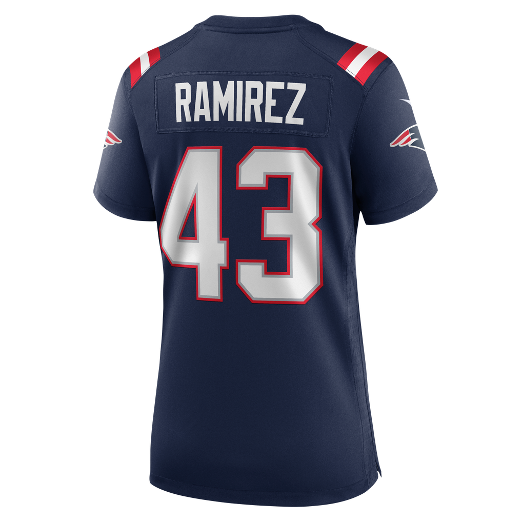 Women's New England Patriots Jose Ramirez Navy Team Game Jersey