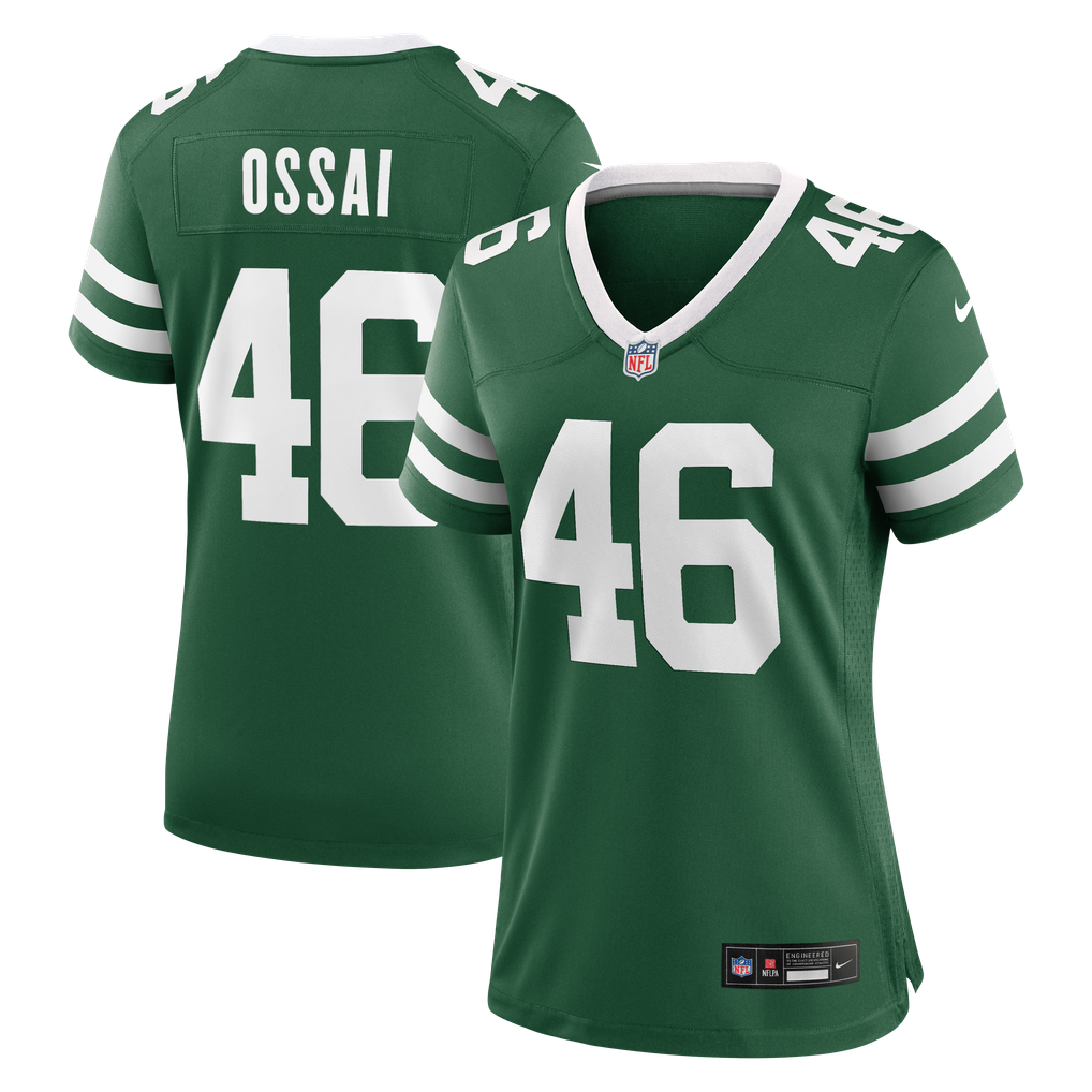Women's New York Jets Joseph Ossai Legacy Green Team Game Jersey