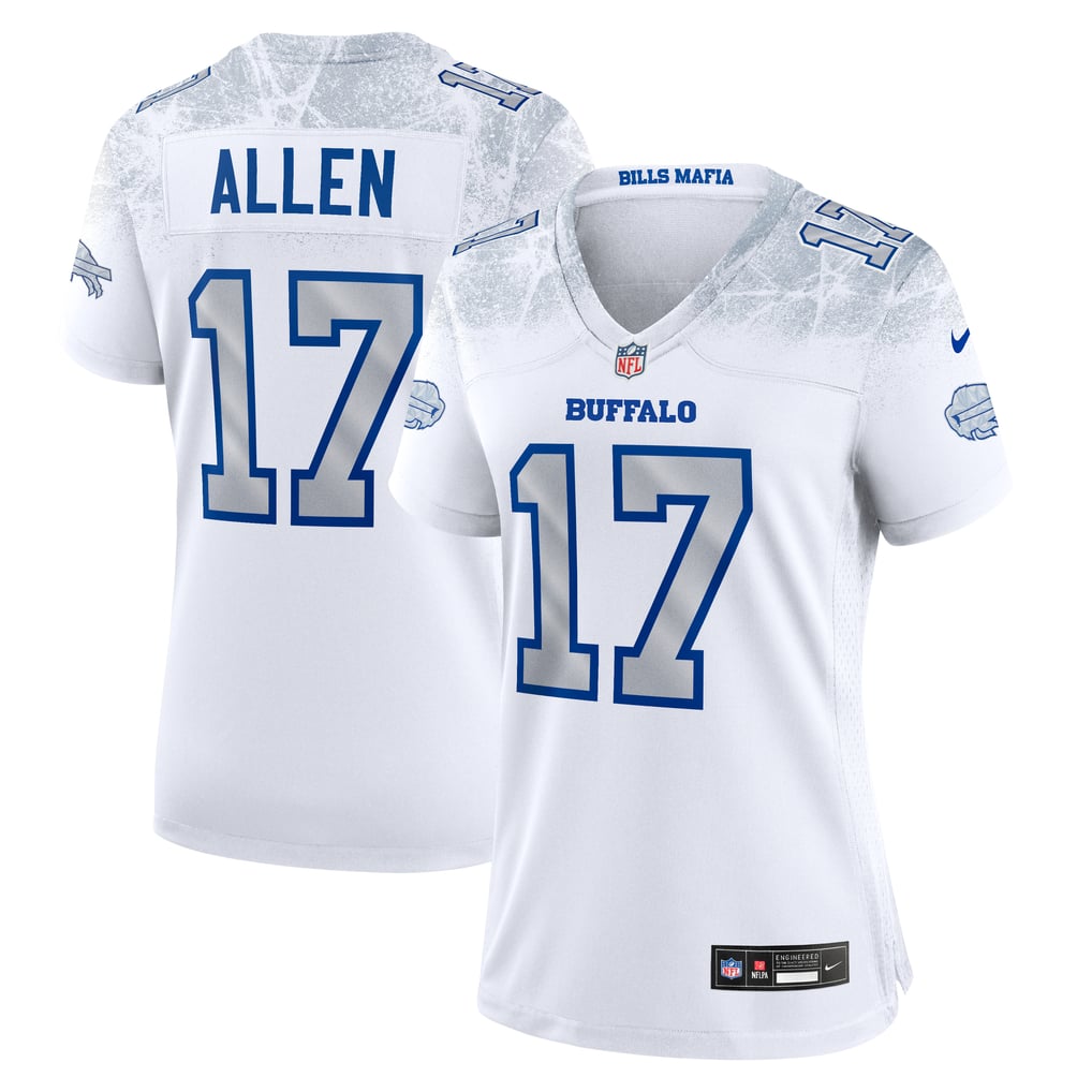 Women's Buffalo Bills Josh Allen White Rivalries Collection Game Jersey