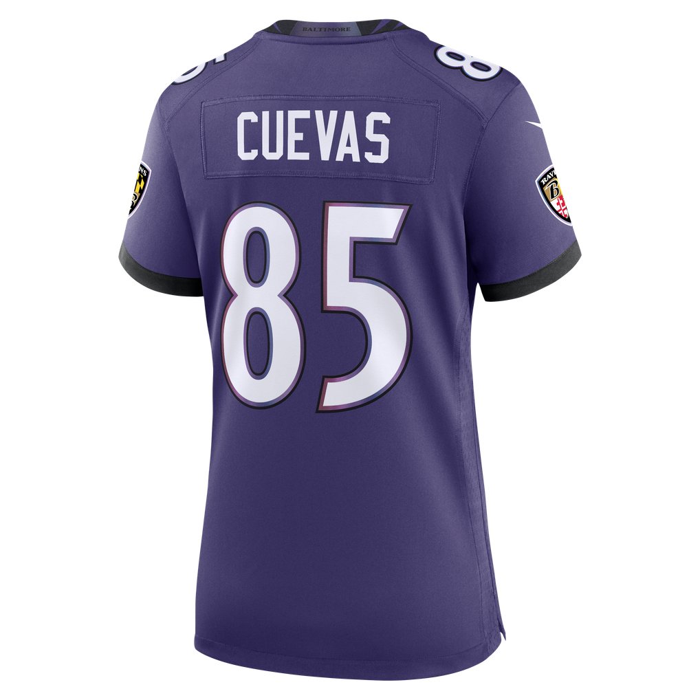 Women's Baltimore Ravens Josh Cuevas Purple Team Game Jersey