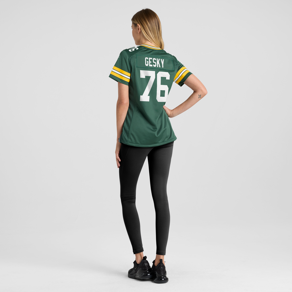 Women's Green Bay Packers Josh Gesky Green Team Game Jersey