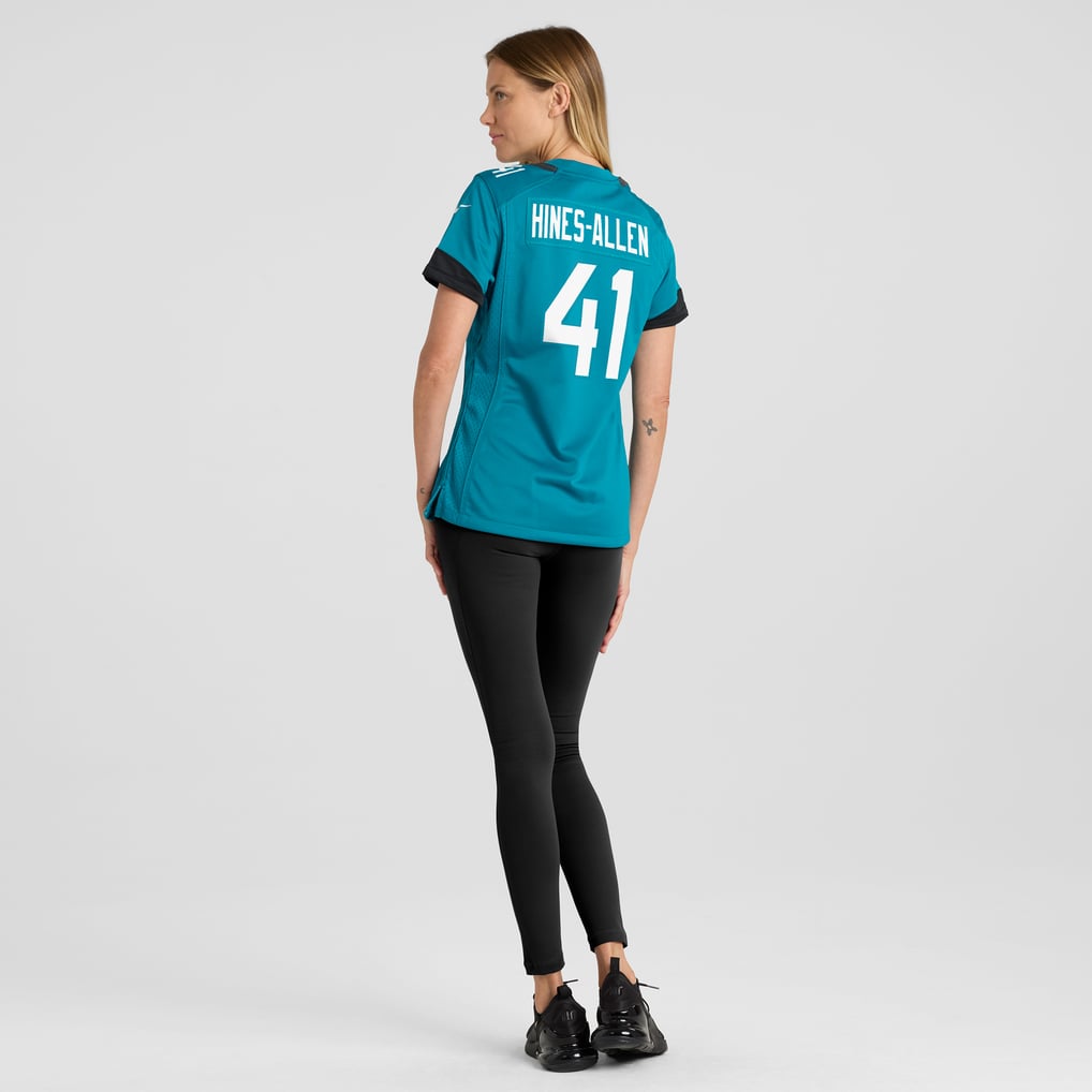 Women's Jacksonville Jaguars Josh Hines-Allen Teal Player Game Jersey