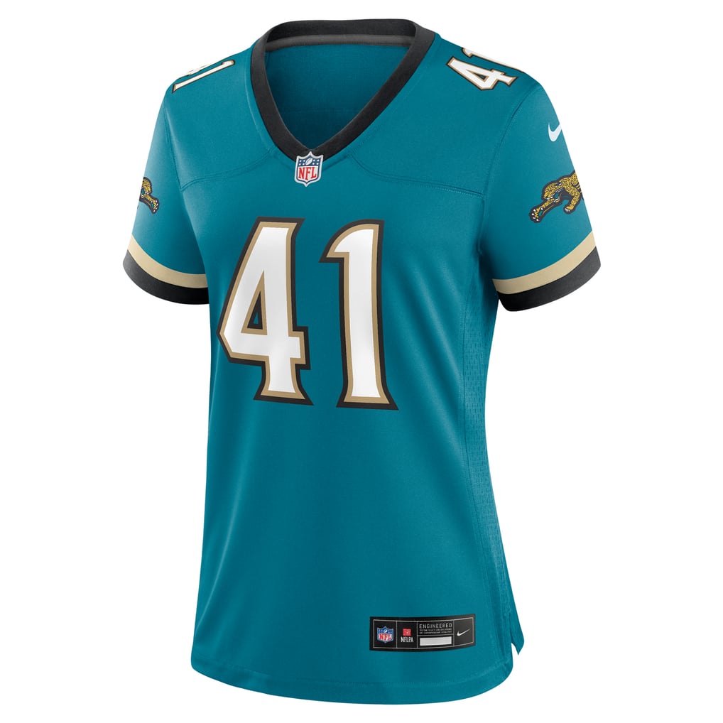 Women's Jacksonville Jaguars Josh Hines-Allen Teal Prowler Throwback Game Jersey