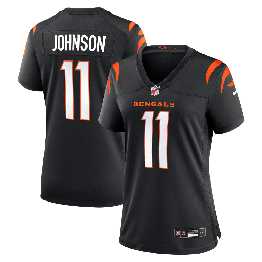 Women's Cincinnati Bengals Josh Johnson Black Team Game Jersey