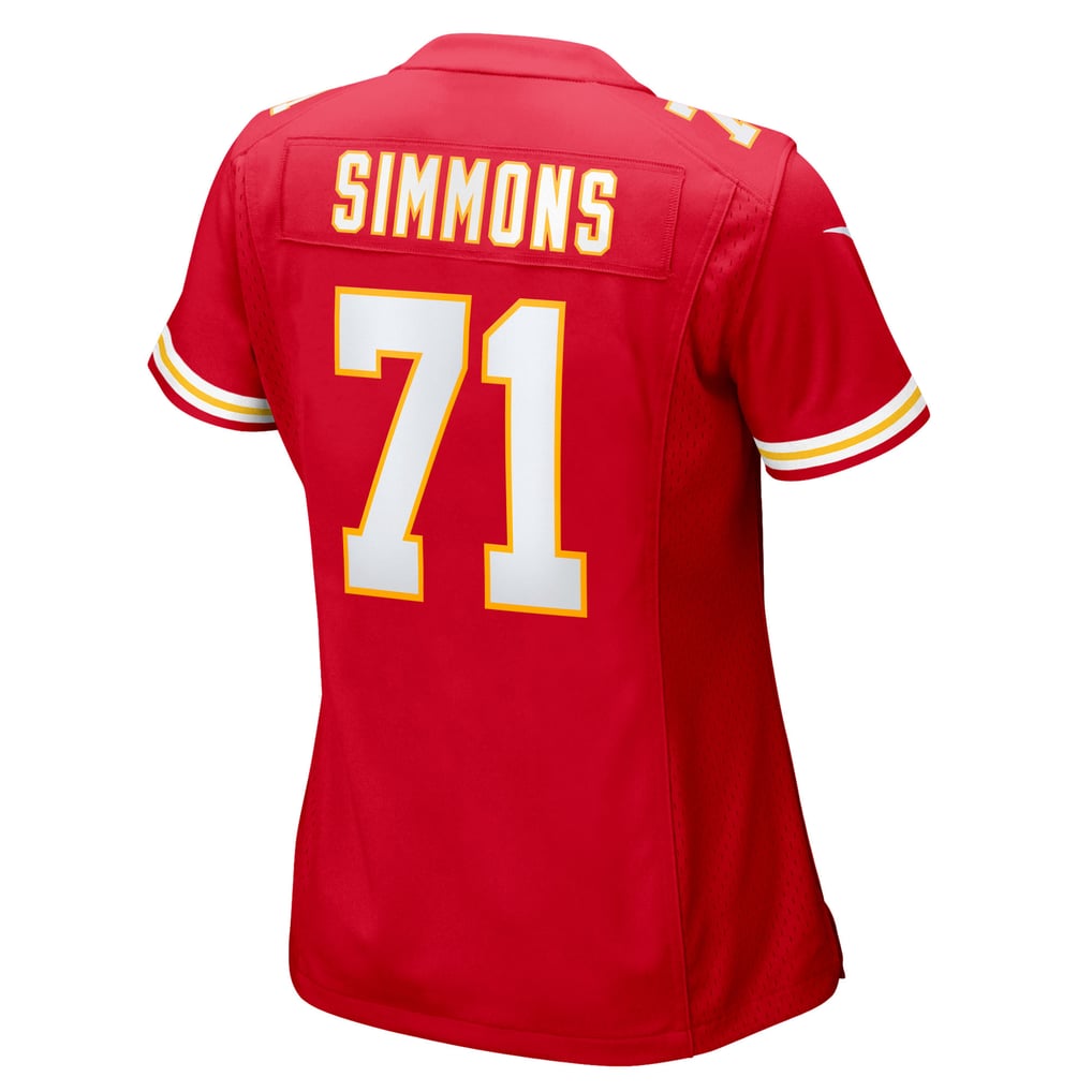 Women's Kansas City Chiefs Josh Simmons Red Team Game Jersey