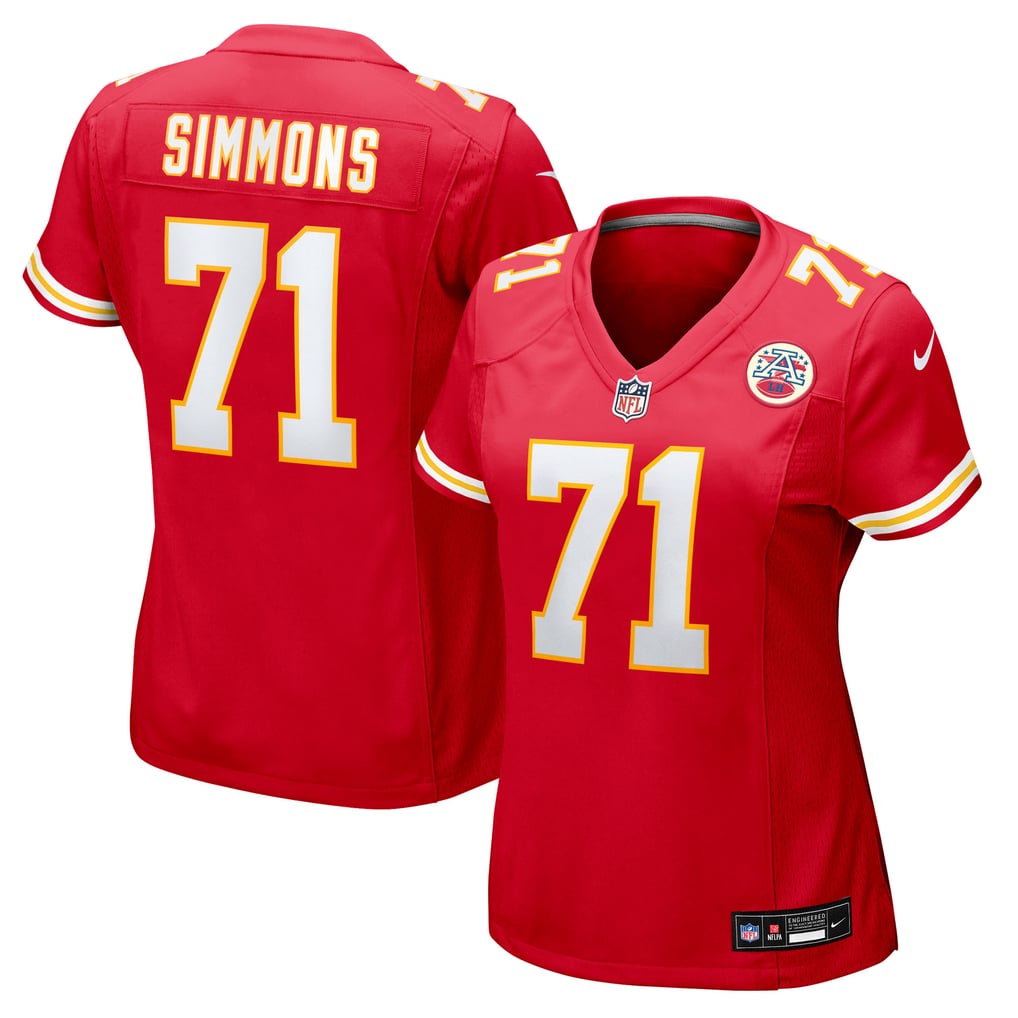 Women's Kansas City Chiefs Josh Simmons Red Team Game Jersey