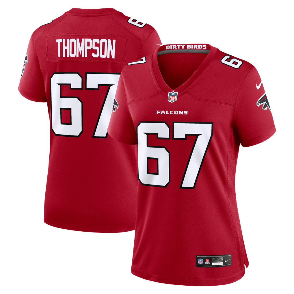 Women's Atlanta Falcons Josh Thompson Red Team Game Jersey