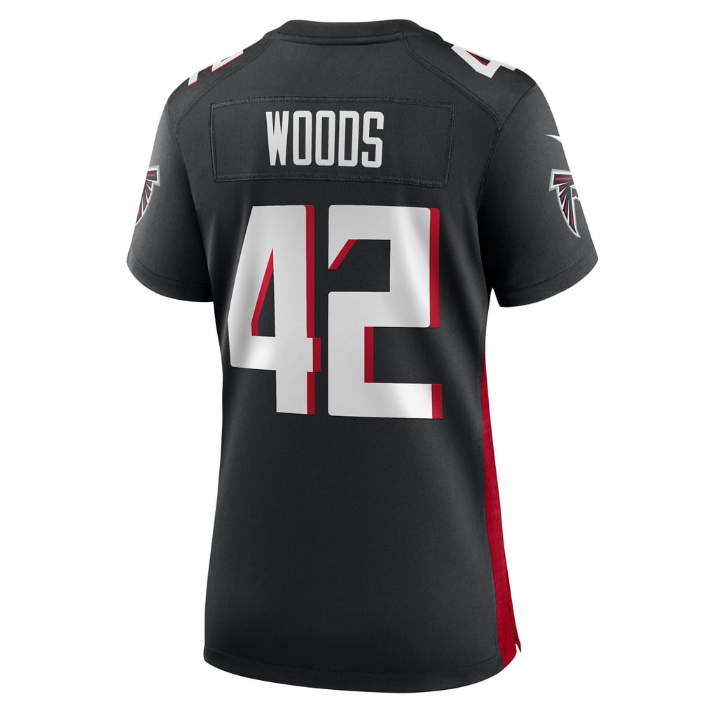 Women's Atlanta Falcons Josh Woods Black Team Game Jersey