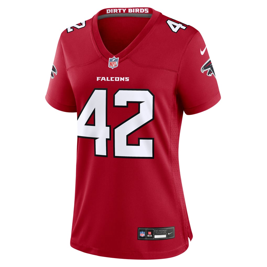 Women's Atlanta Falcons Josh Woods Red Team Game Jersey