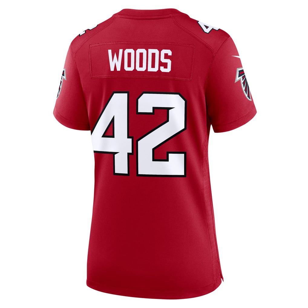 Women's Atlanta Falcons Josh Woods Red Team Game Jersey