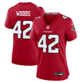 Women's Atlanta Falcons Josh Woods Red Team Game Jersey