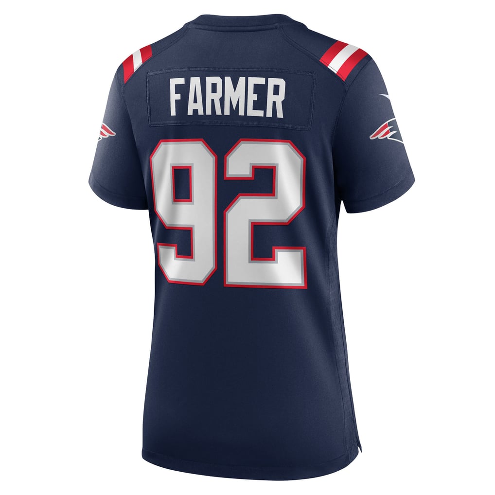 Women's New England Patriots Joshua Farmer Navy Team Game Jersey