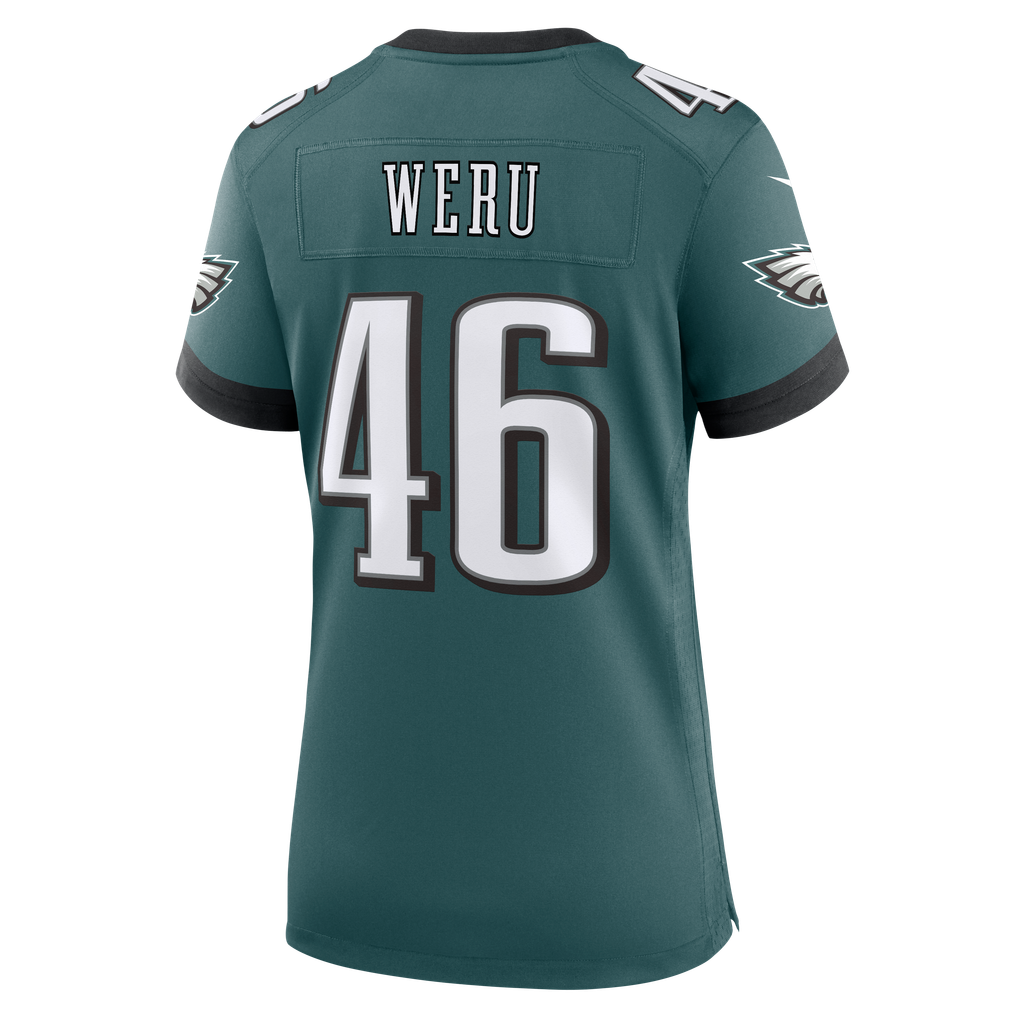 Women's Philadelphia Eagles Joshua Weru Midnight Green Team Game Jersey