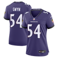 Women's Baltimore Ravens Jovaughn Gwyn Purple Team Game Jersey