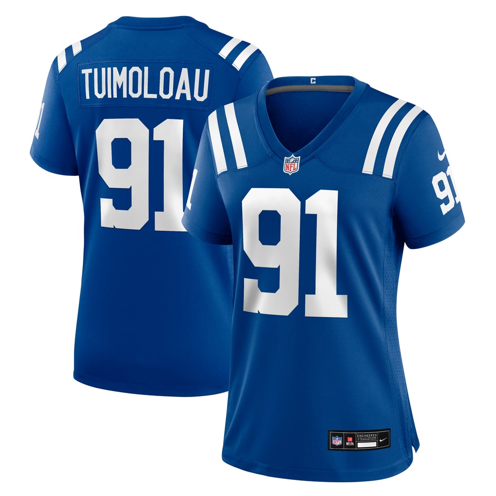 Women's Indianapolis Colts JT Tuimoloau Royal Team Game Jersey