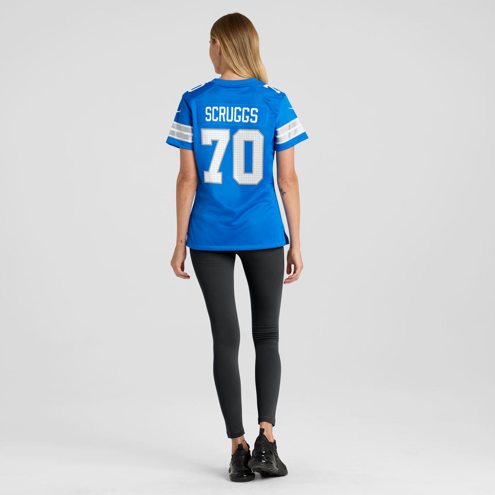 Women's Detroit Lions Juice Scruggs Blue Team Game Jersey
