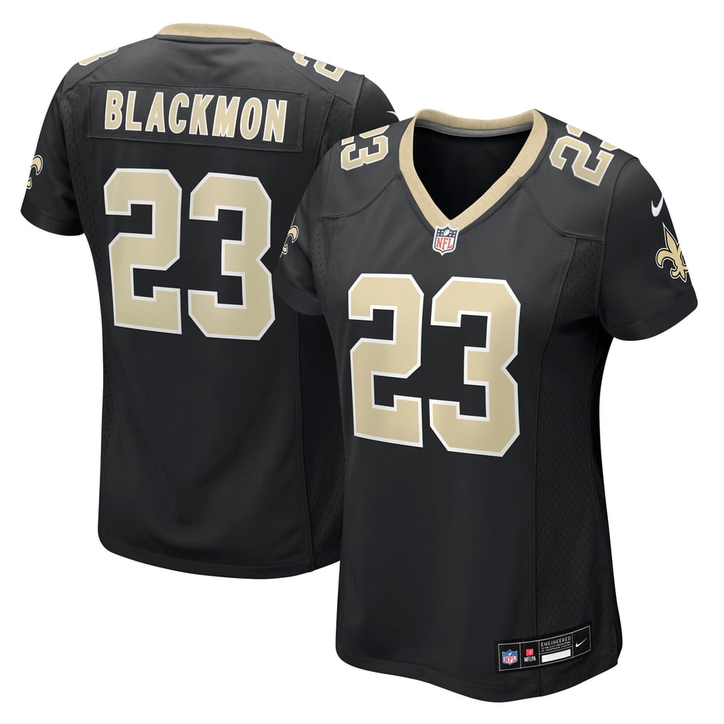 Women's New Orleans Saints Julian Blackmon Black Team Game Jersey